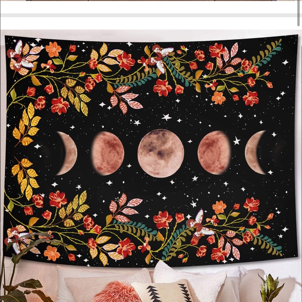 Amazon Moon & Floral Tapestry